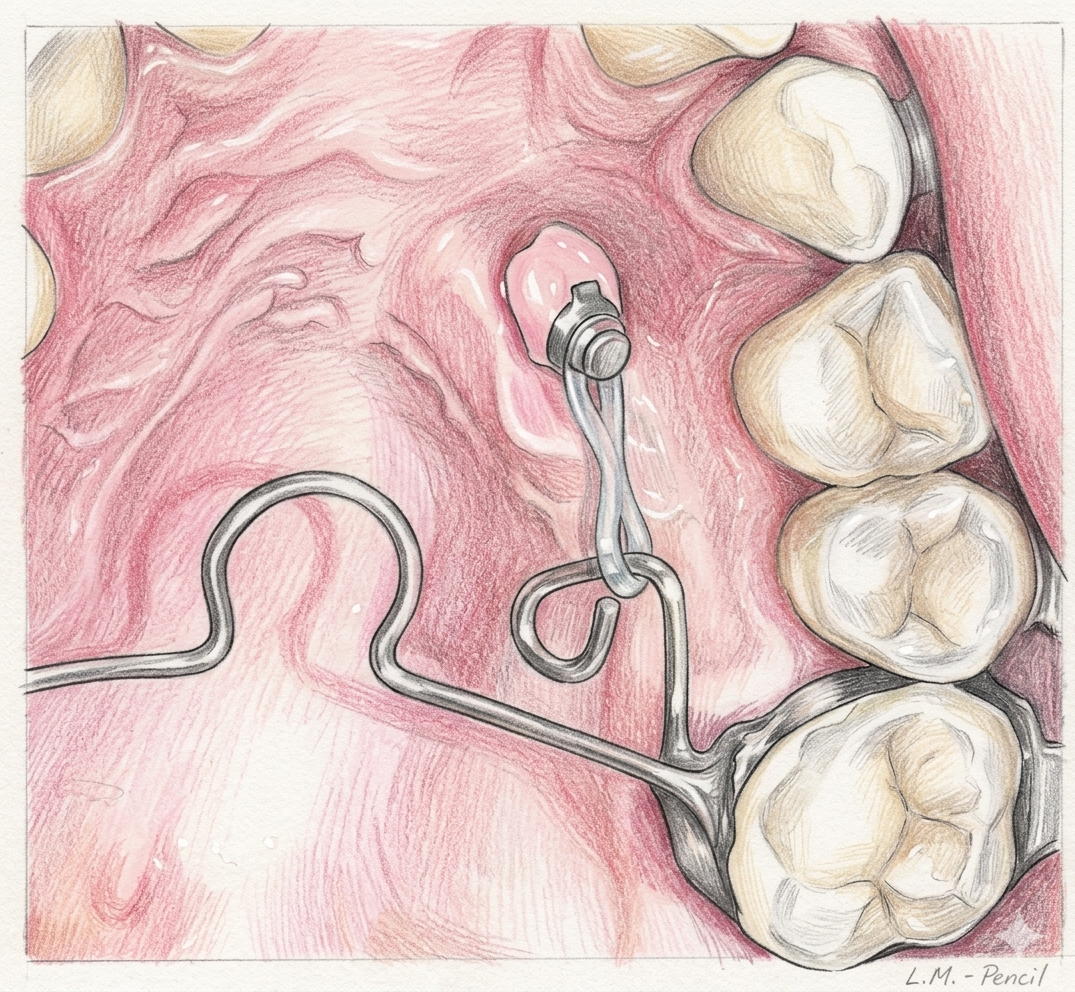 Fenestración y tracción de canino incluido